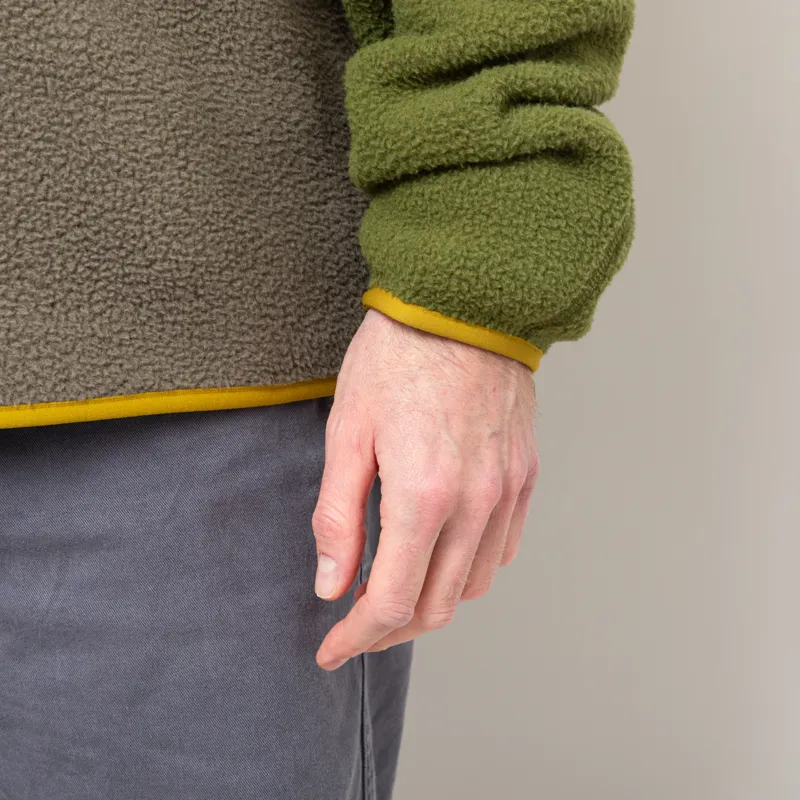 The North Face Yumiori 1/4 Zip Fleece Jacket New Taupe Green Woodland Green Deep Dijon-8