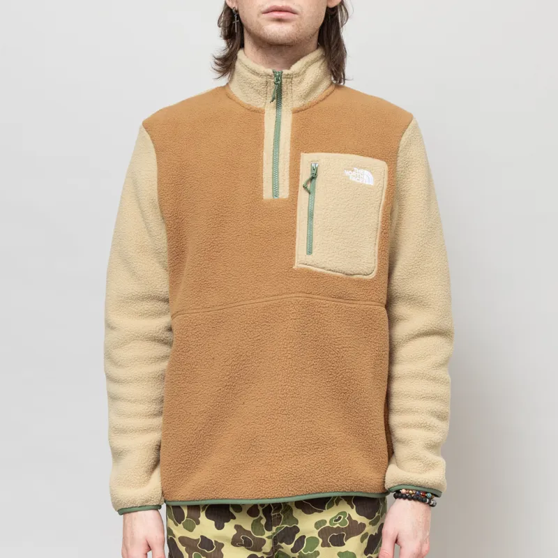 The North Face Yumiori 1/4 Zip Fleece Jacket Utility Brown Khaki