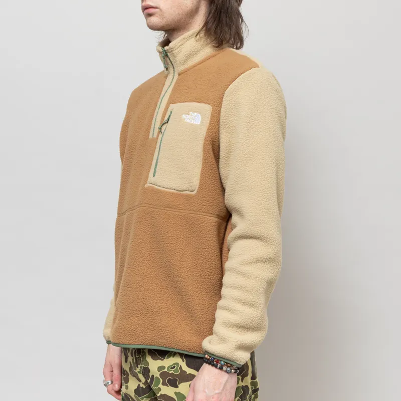 The North Face Yumiori 1/4 Zip Fleece Jacket Utility Brown Khaki-1