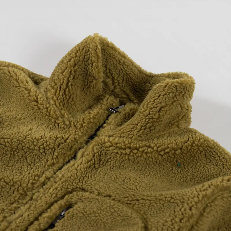 The North Face Extreme Pile Full Zip Jacket Moss Green Black-4