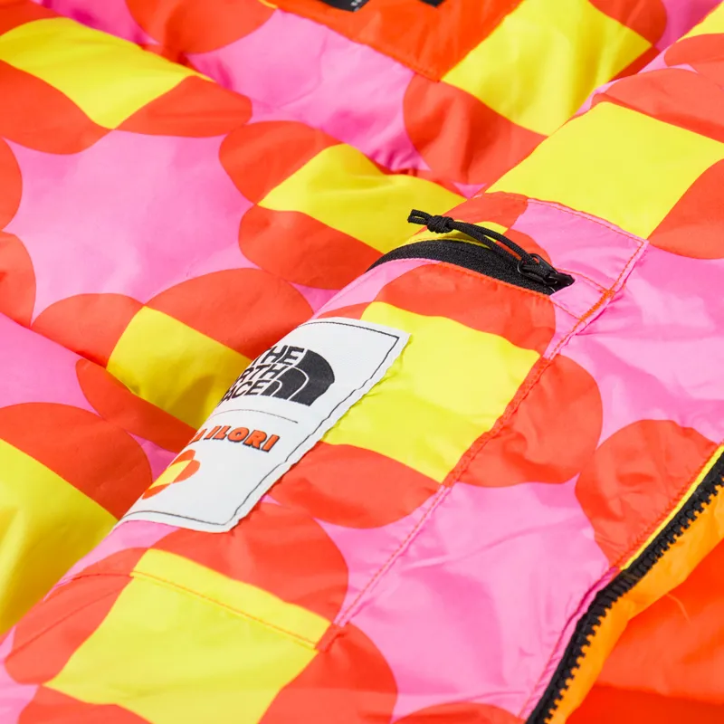 The North Face x Yinka Ilori Down Puffer Jacket Red Orange Apriocot Glaze-7
