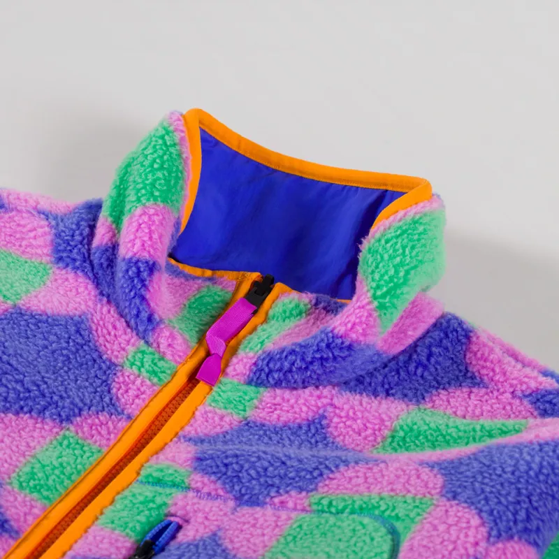 The North Face x Yinka IIori Reversible Fleece Jacket Solar Blue Lets Blossom Together Print-8