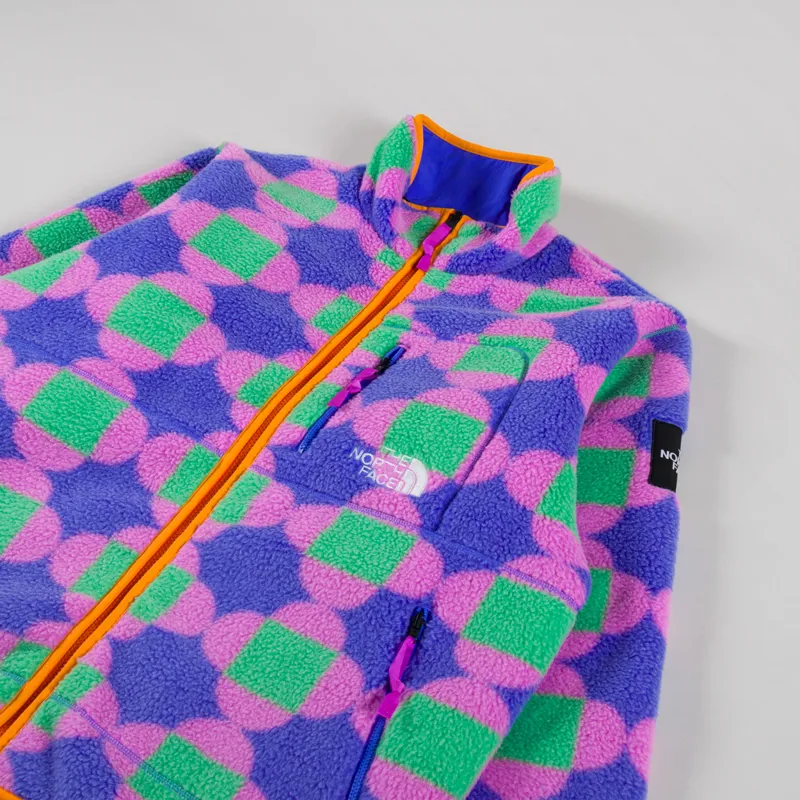 The North Face x Yinka IIori Reversible Fleece Jacket Solar Blue Lets Blossom Together Print-4
