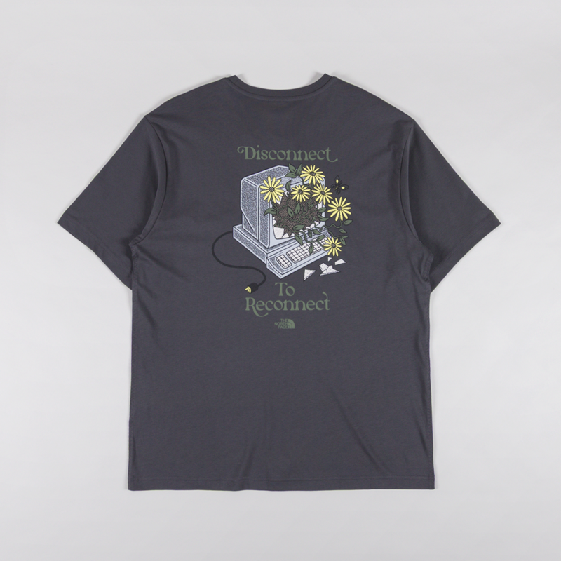 The North Face Connect Relaxed Graphic T Shirt Anthracite Grey
