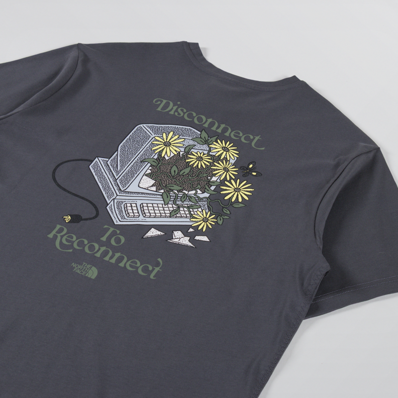 The North Face Connect Relaxed Graphic T Shirt Anthracite Grey-2
