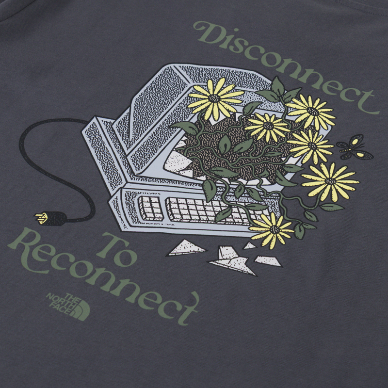 The North Face Connect Relaxed Graphic T Shirt Anthracite Grey-4