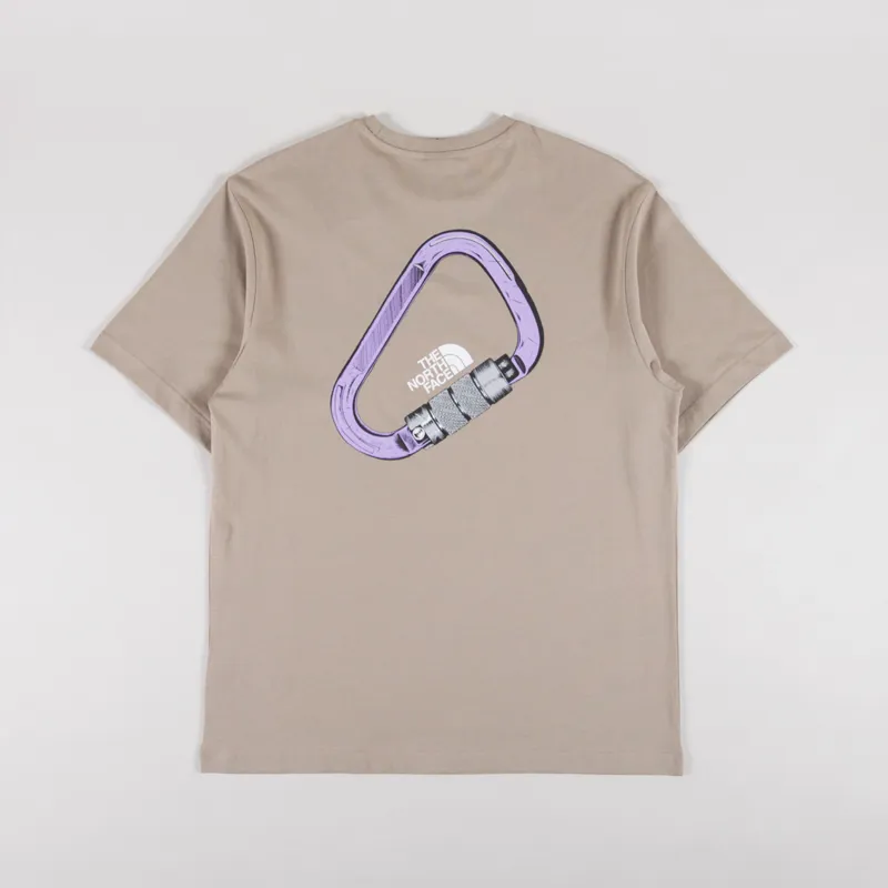 The North Face Explore Carabiner Relaxed T Shirt Mushroom Grey