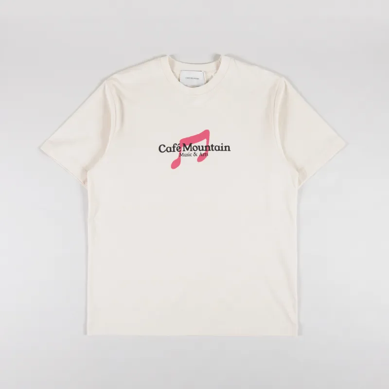 Cafe Mountain Note T Shirt Natural