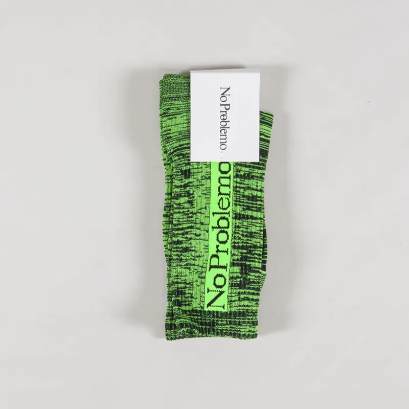 No Problemo Glitch Knit Sock Green
