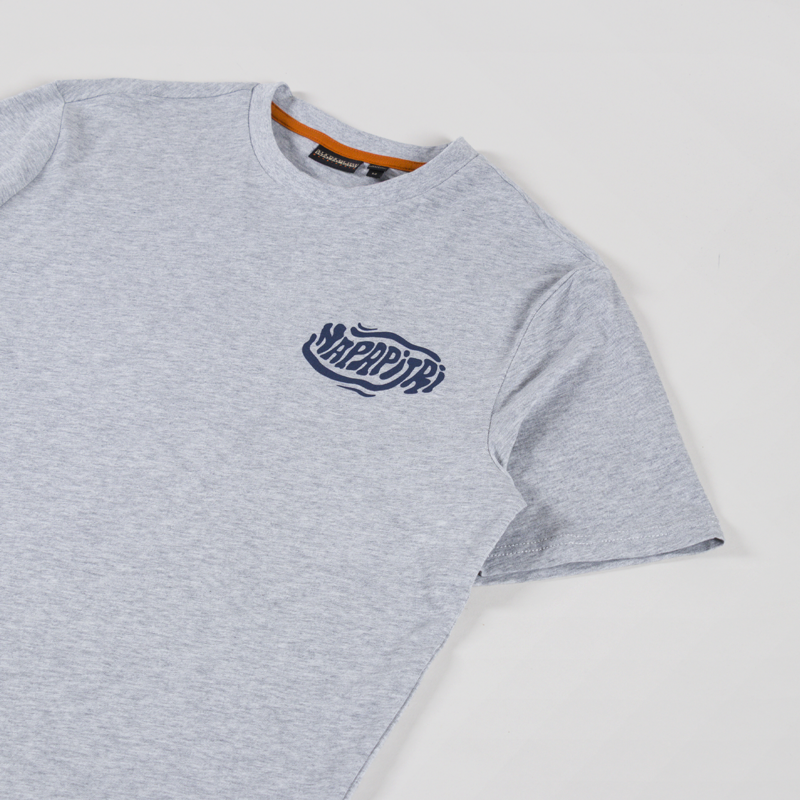 Napapijri Elior T Shirt Grey Melange-3