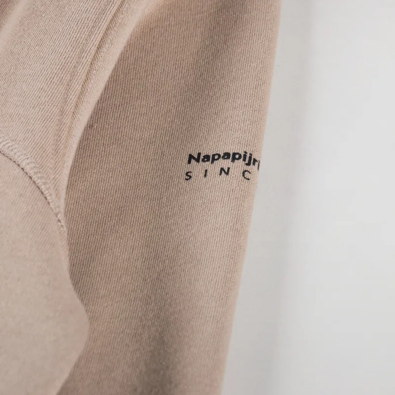 Napapijri Badge Hoodie Beige Rocky-7