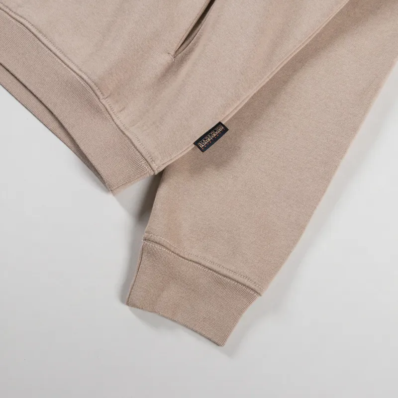 Napapijri Badge Hoodie Beige Rocky-11
