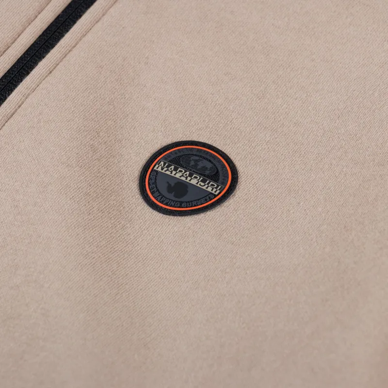 Napapijri Badge Hoodie Beige Rocky-6
