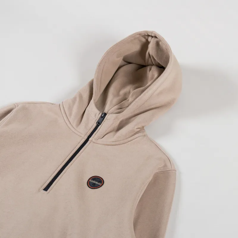 Napapijri Badge Hoodie Beige Rocky-2