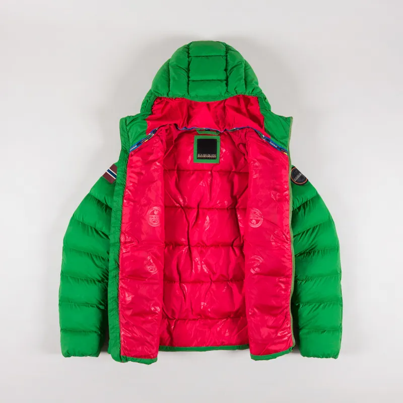 Napapijri Mens Winter Down Moesa Puffer Insulated Jacket Green