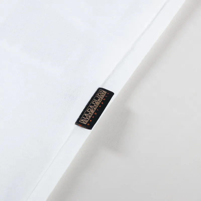 Napapijri Badge T Shirt Bright White-3