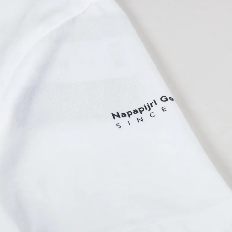 Napapijri Badge T Shirt Bright White-4