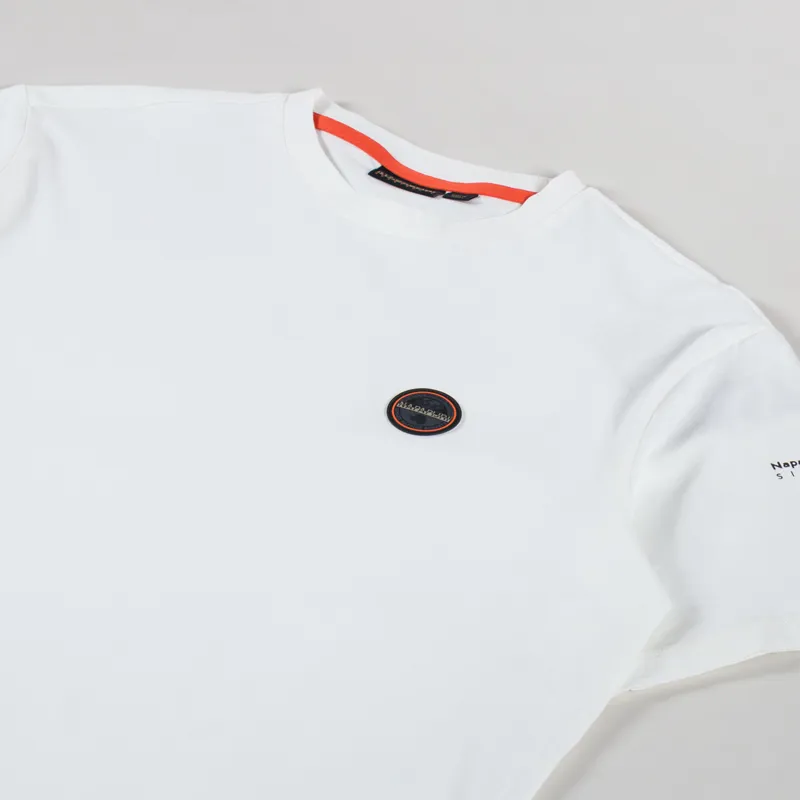 Napapijri Badge T Shirt White Heron-1