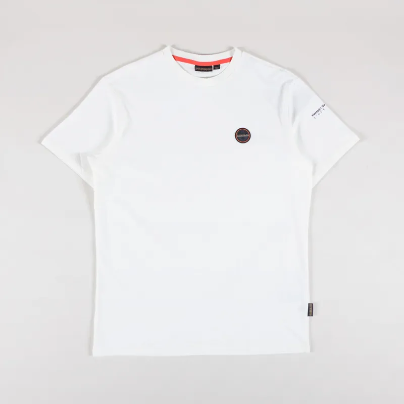 Napapijri Badge T Shirt White Heron