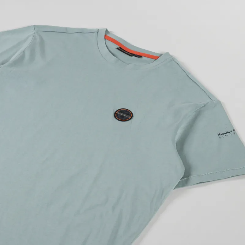 Napapijri Badge T Shirt Green Mil-1