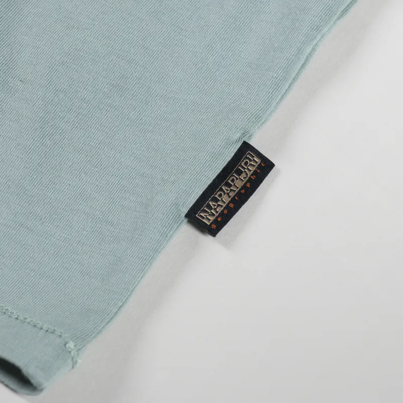 Napapijri Badge T Shirt Green Mil-3