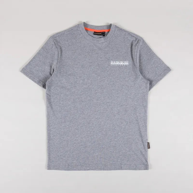 Napapijri Dati T Shirt Medium Grey Melange-1