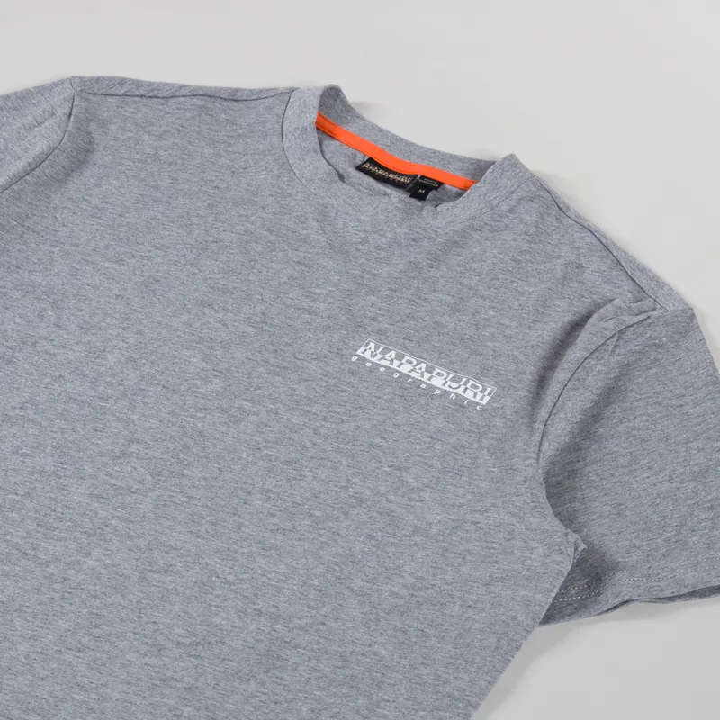Napapijri Dati T Shirt Medium Grey Melange-3