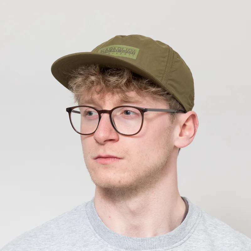 Napapijri Box Logo Cap Dark Olive