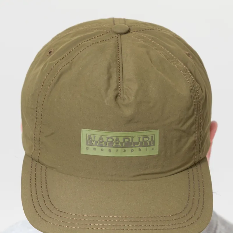 Napapijri Box Logo Cap Dark Olive-3