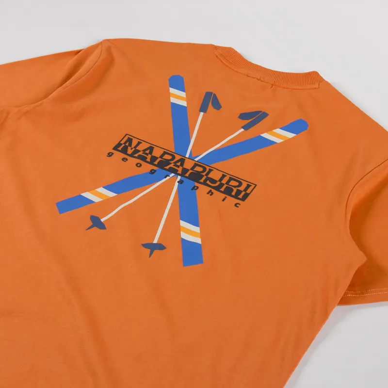 Napapijri Fiemme T Shirt Orange Pumpkin-2