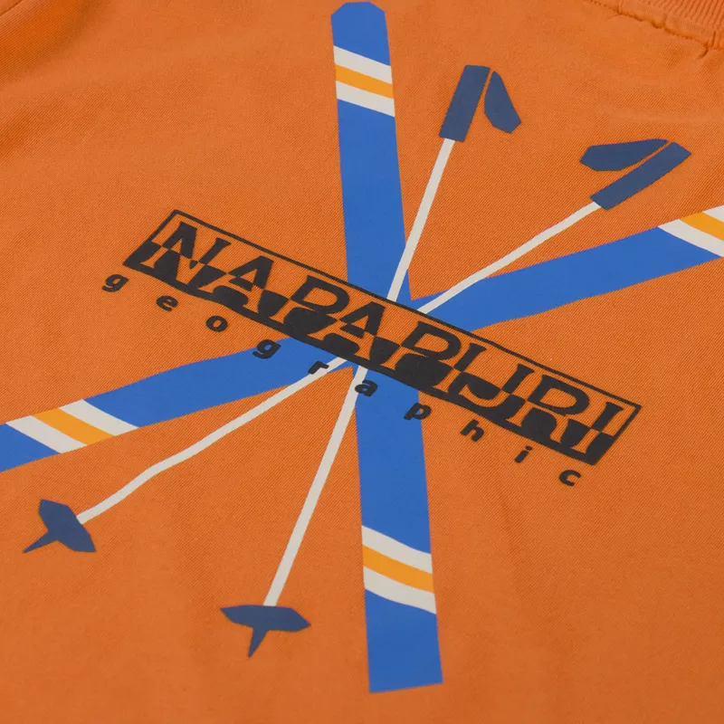 Napapijri Fiemme T Shirt Orange Pumpkin-4
