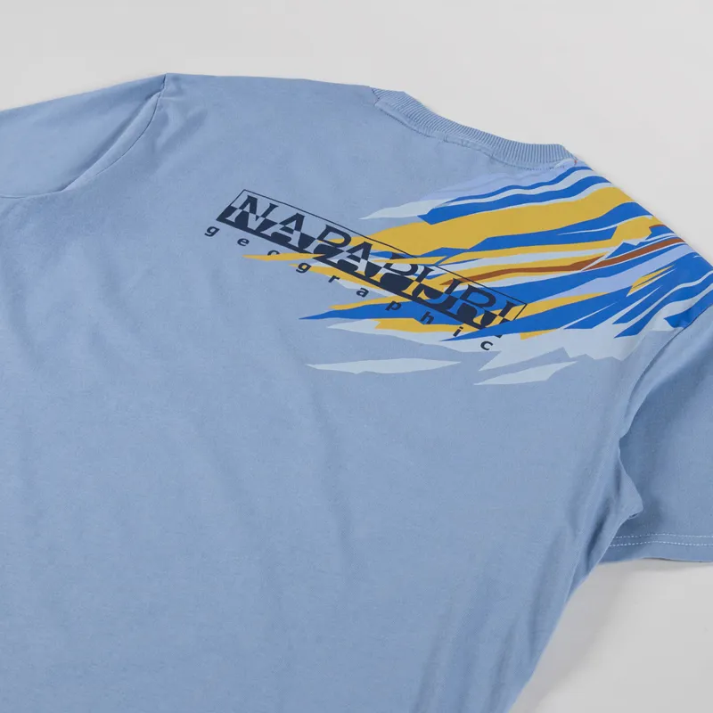 Napapijri Fiemme T Shirt Faded Denim-2