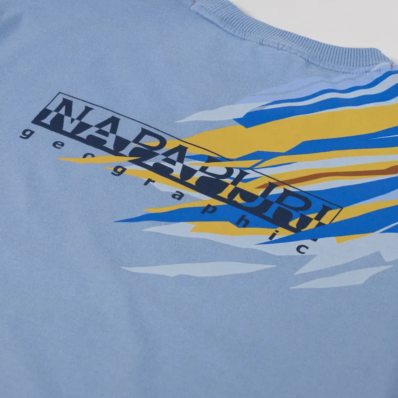 Napapijri Fiemme T Shirt Faded Denim-4