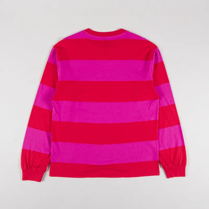 No Problemo Striped Long Sleeve T Shirt Red-1