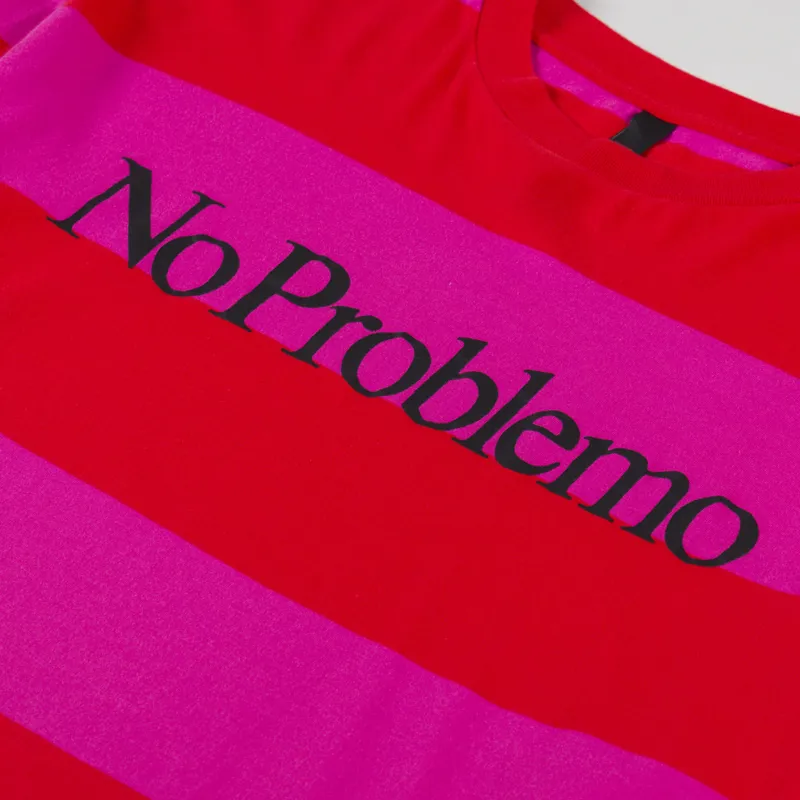 No Problemo Striped Long Sleeve T Shirt Red-4