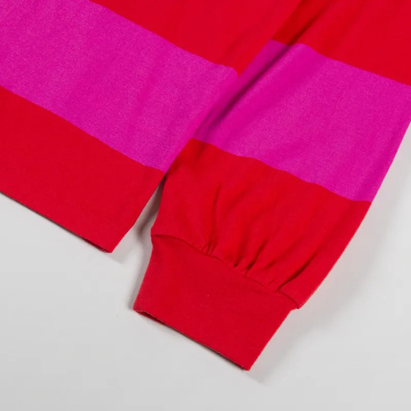 No Problemo Striped Long Sleeve T Shirt Red-5