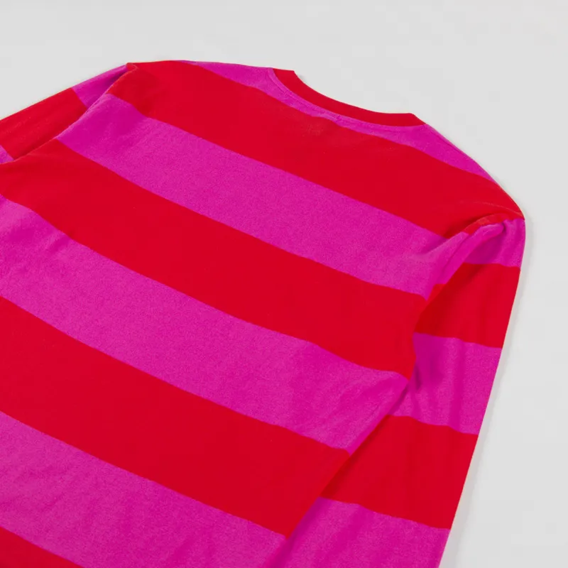 No Problemo Striped Long Sleeve T Shirt Red-3