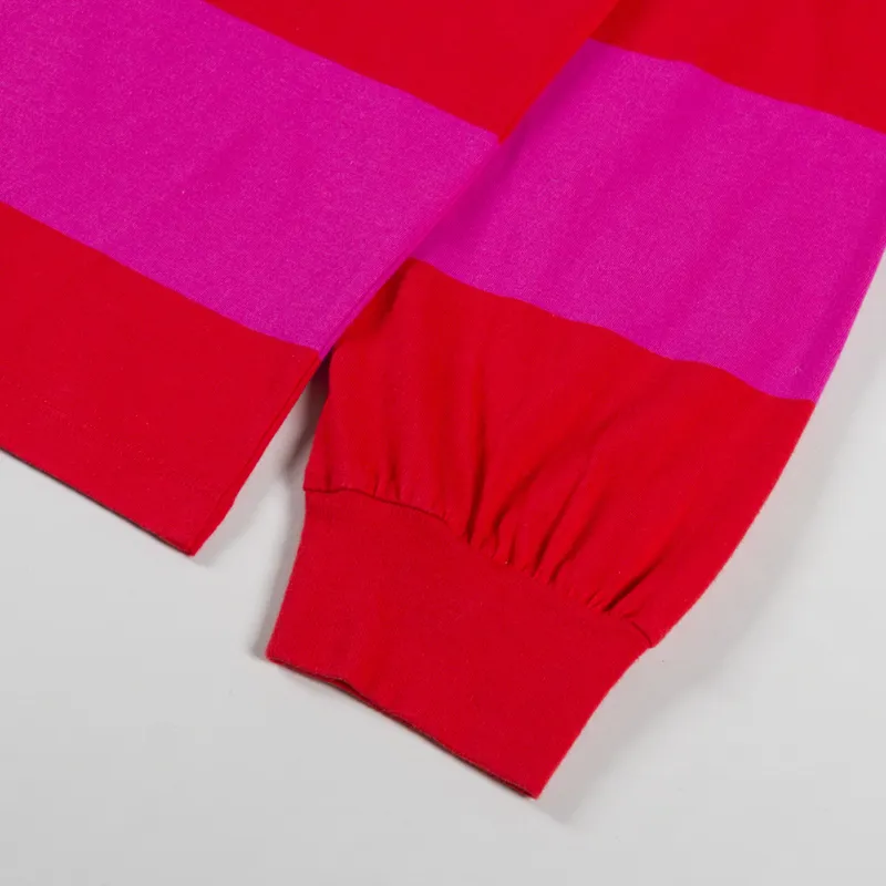 No Problemo Striped Long Sleeve T Shirt Red-6