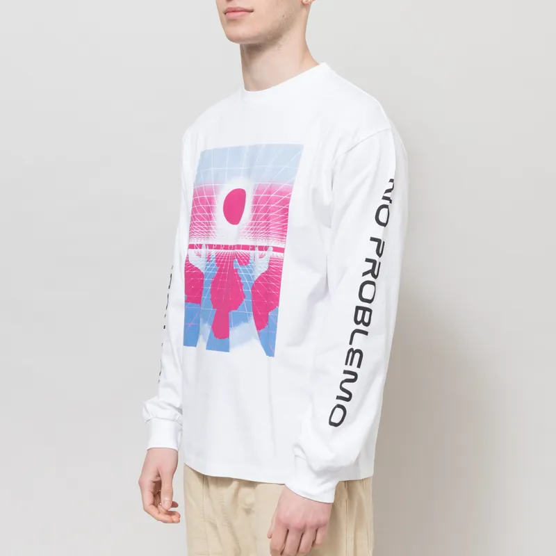 No Problemo Dimensions Long Sleeve T Shirt White-1