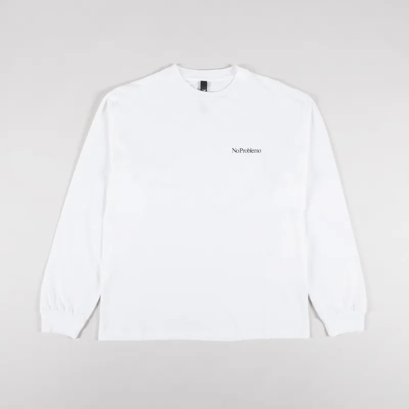 No Problemo Mini Problemo Long Sleeve T Shirt White