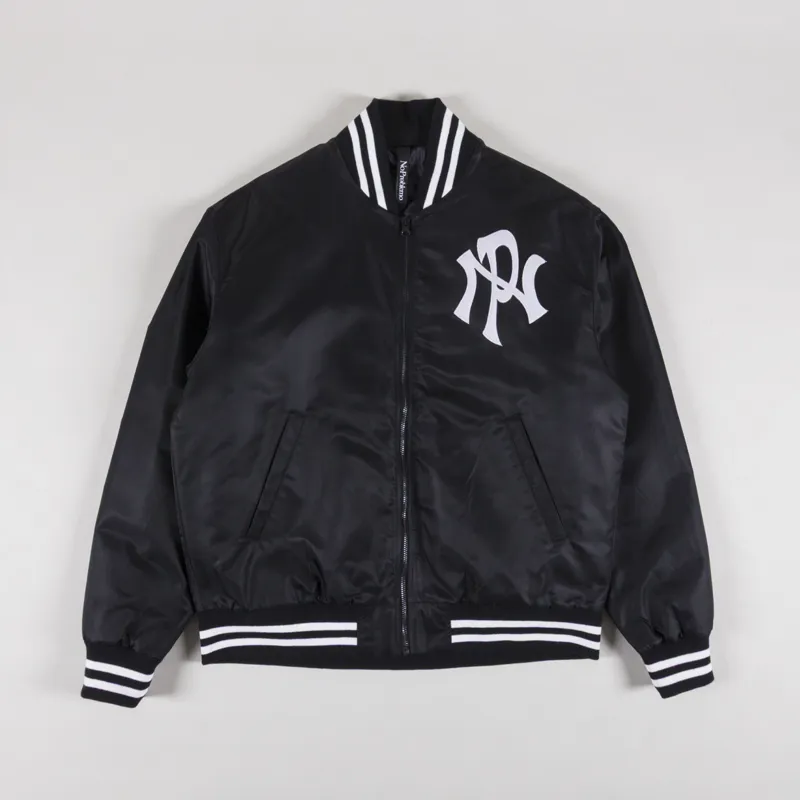 No Problemo NYP Nylon Varsity Jacket Black