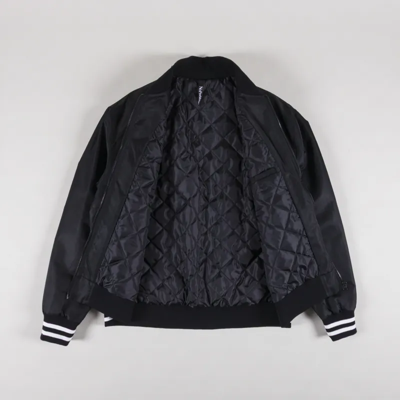 No Problemo NYP Nylon Varsity Jacket Black-1