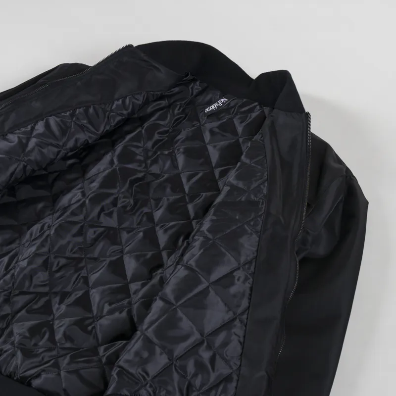 No Problemo NYP Nylon Varsity Jacket Black-4