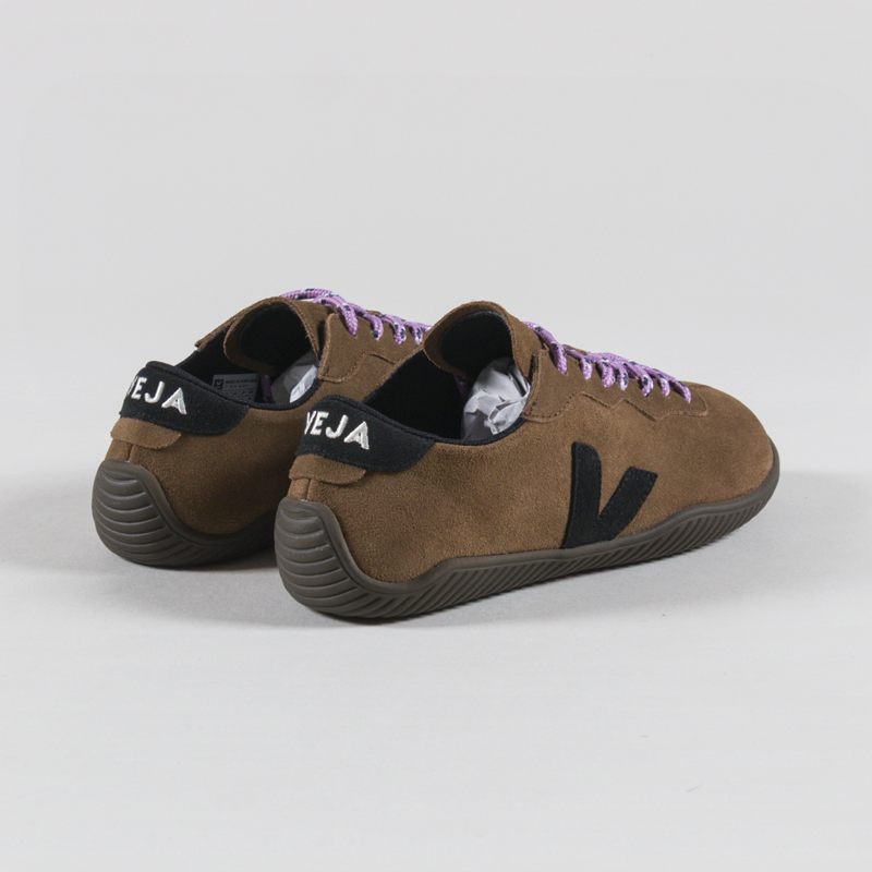 Veja Womens Jitsu Suede Shoes Brown Black Eagle-1