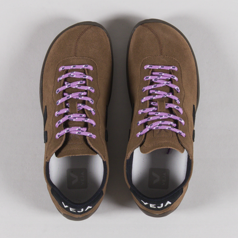 Veja Womens Jitsu Suede Shoes Brown Black Eagle-6