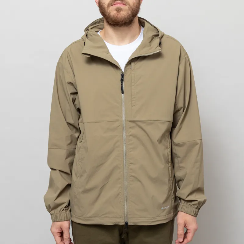 Strech Cloth Jacket L Khaki （snowpeak） Snow Peak Mens Stretch