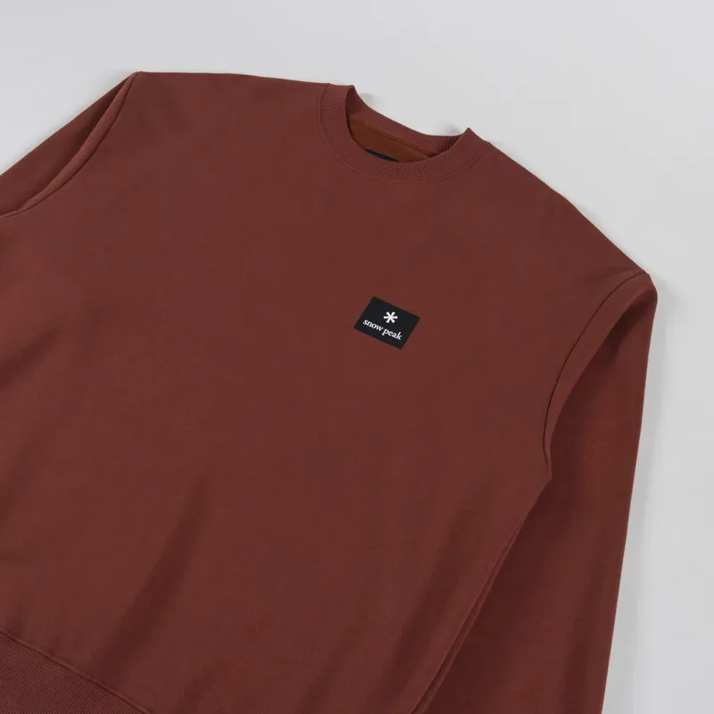 Snow Peak NSD Square Logo Pullover Light Brown-2