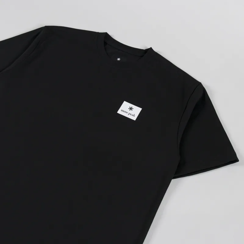 Snow Peak NSD Square Logo T Shirt Black-1