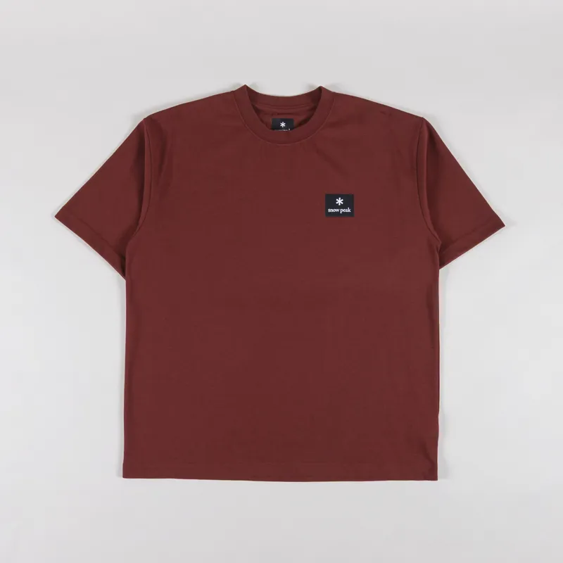 Snow Peak NSD Square Logo T Shirt Light Brown