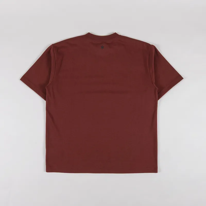 Snow Peak NSD Square Logo T Shirt Light Brown-1